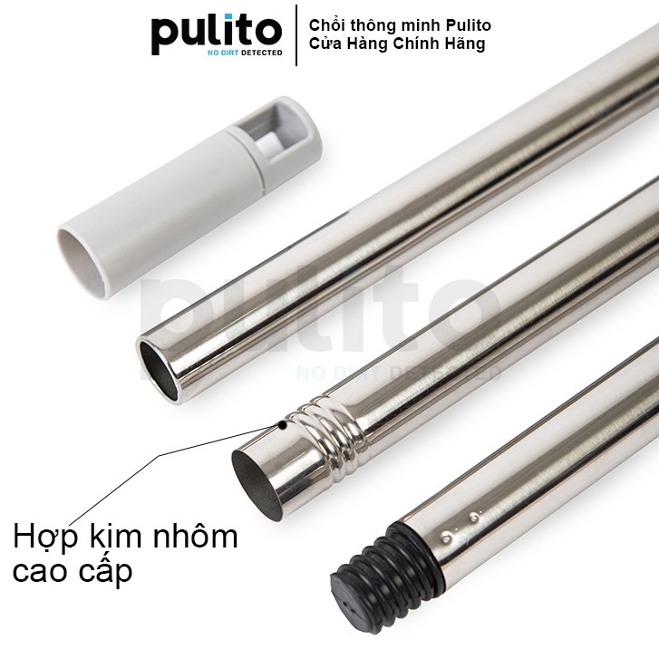 Chổi chà sàn gạt nước Pulito cán dài bàn chải xoay 180 độ tiện lợi CPT-B2 -PulitoVN