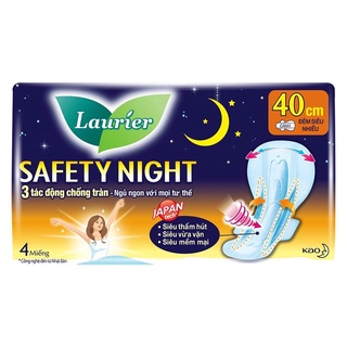 Băng vệ sinh ban đêm Laurier Safety Night 30cm 35cm 40cm 4 miếng,8 miếng