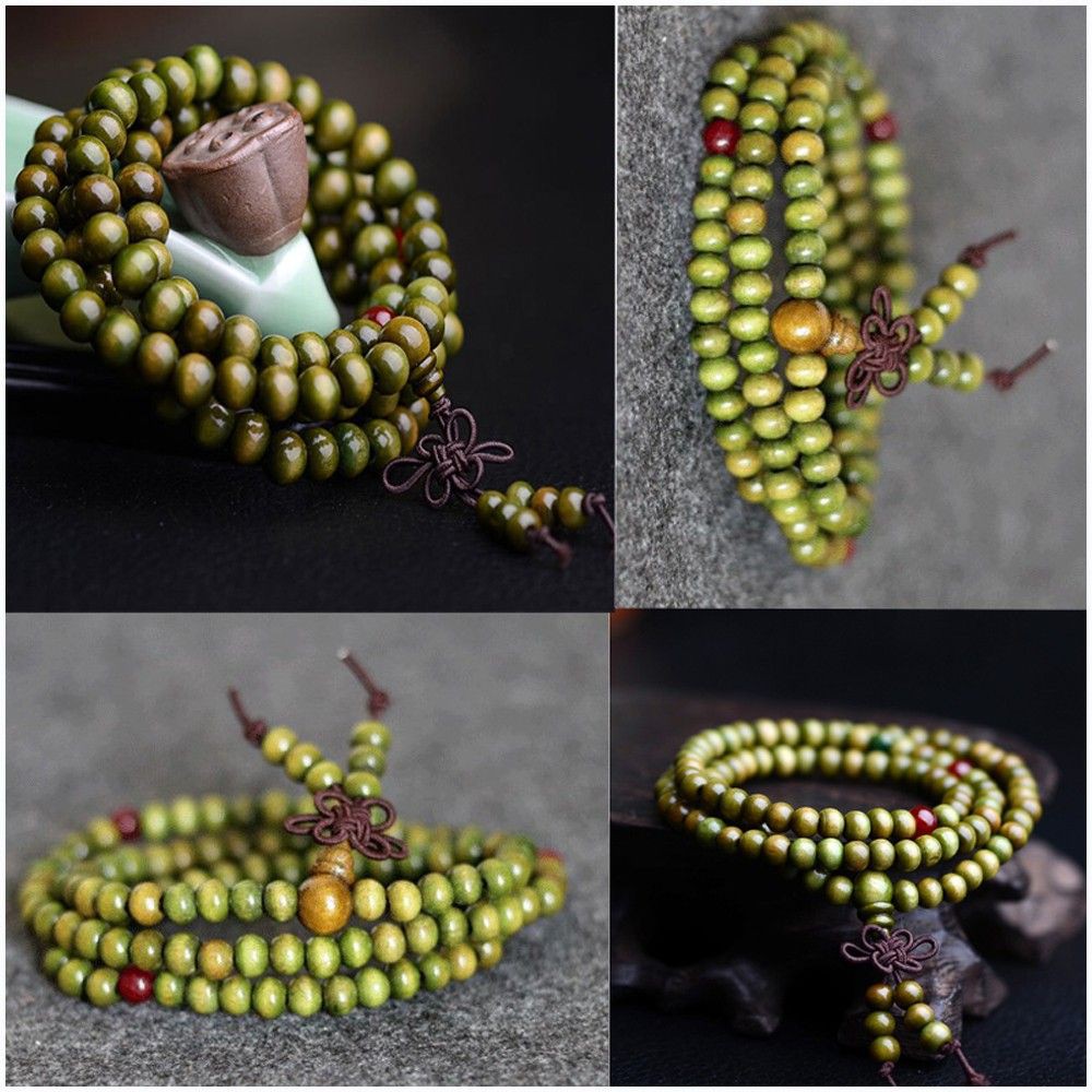 Vòng Tay Chuỗi Hạt Gỗ Phong Cách Phật Giáo 6Mm * 108 | BigBuy360 - bigbuy360.vn