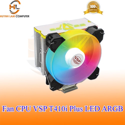 Tản nhiệt CPU T410i Plus Fan VSP 12cm Led RGB Dùng Cho Tất Cả Socket Hàng Chính Hãng