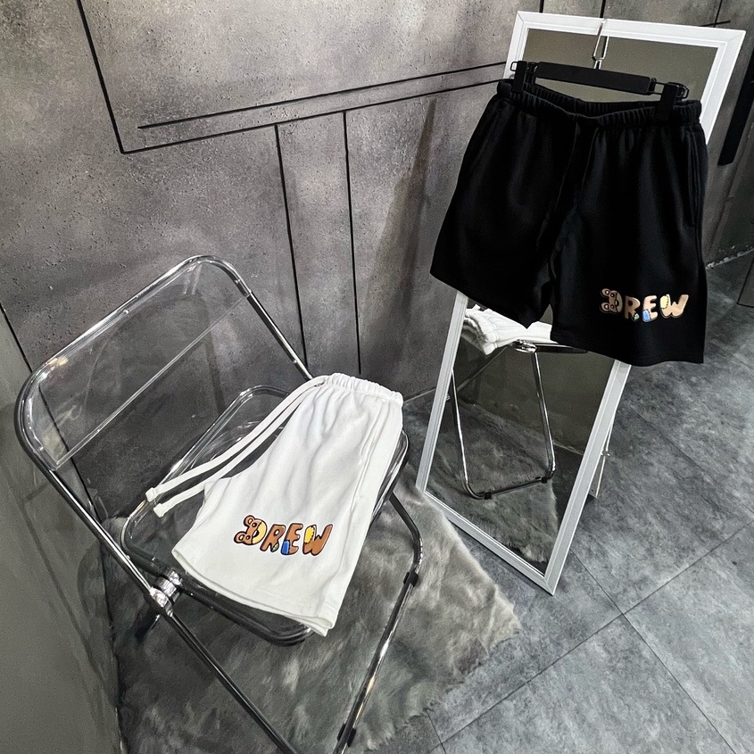 Quần Short DREW TEDDY BEAR Đen Trắng Unisex