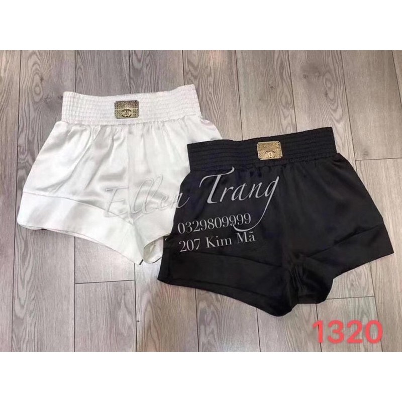 quần short lụa cạp chun Chaneo