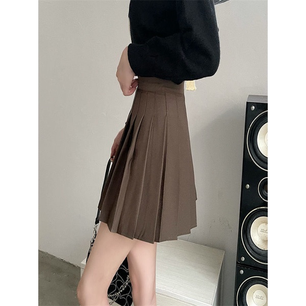 COZOK Chân Váy Xếp Ly Mỏng Lưng Cao Hợp Thời Trang