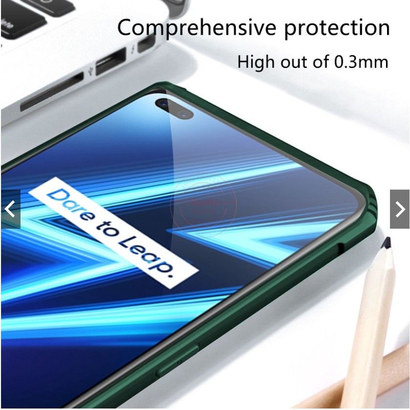Ốp Điện Thoại Siêu Mỏng Chống Sốc / Trầy Xước Cạnh Acrylic Mềm Màu Trong Suốt Cho OPPO Realme 6 Cover Realme6