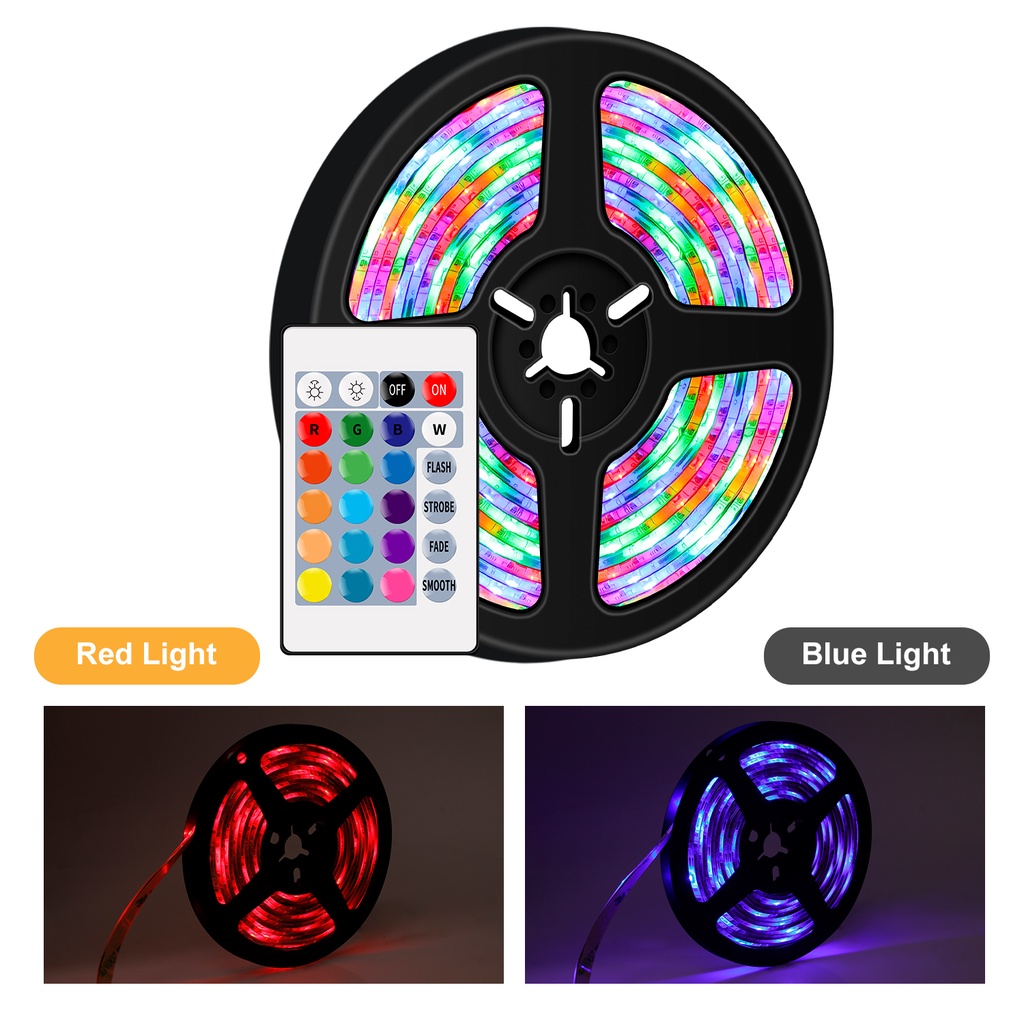 Dây Đèn Led 0.5 / 1 / 2 / 3 / 4m / 2835rgb Kèm Điều Khiển Từ Xa