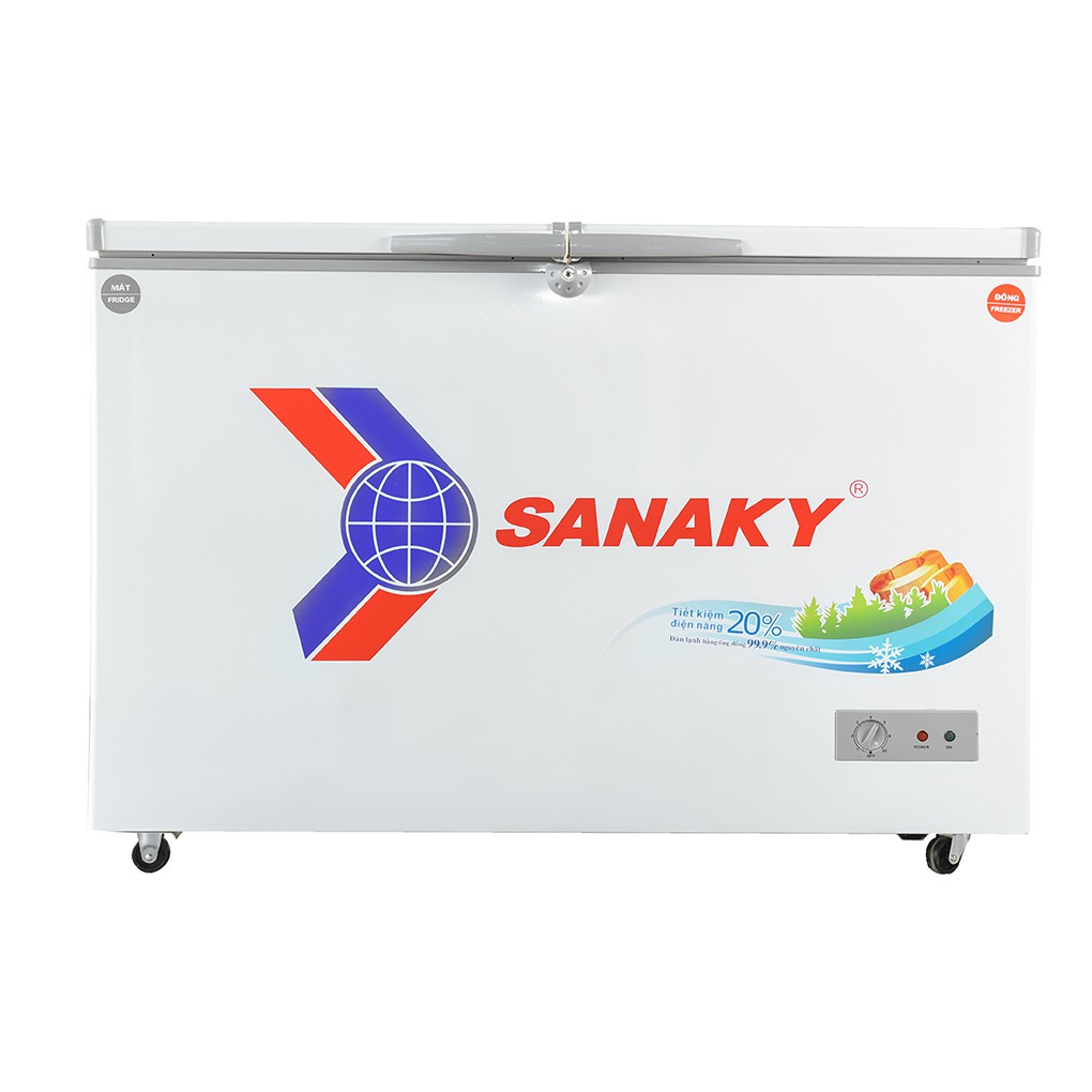 Tủ Đông Sanaky VH-3699W1 - 2 NGĂN 1 ĐÔNG 1 MÁT,2 CÁNH,260 LÍT