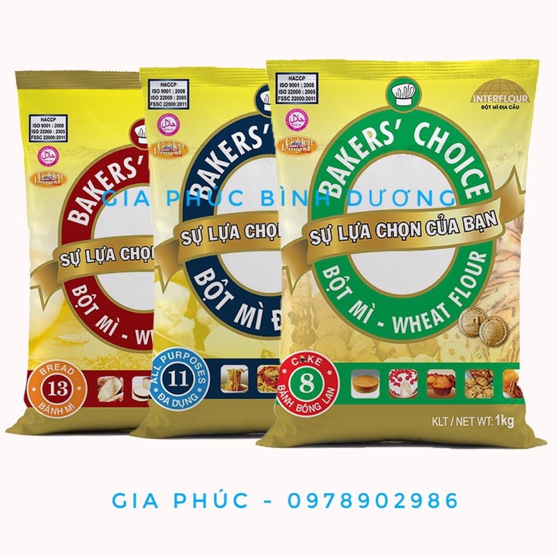 Bột Mì Đa Dụng Bakers’ Choice Số 8 / 11 / 13 [ 1kg ]