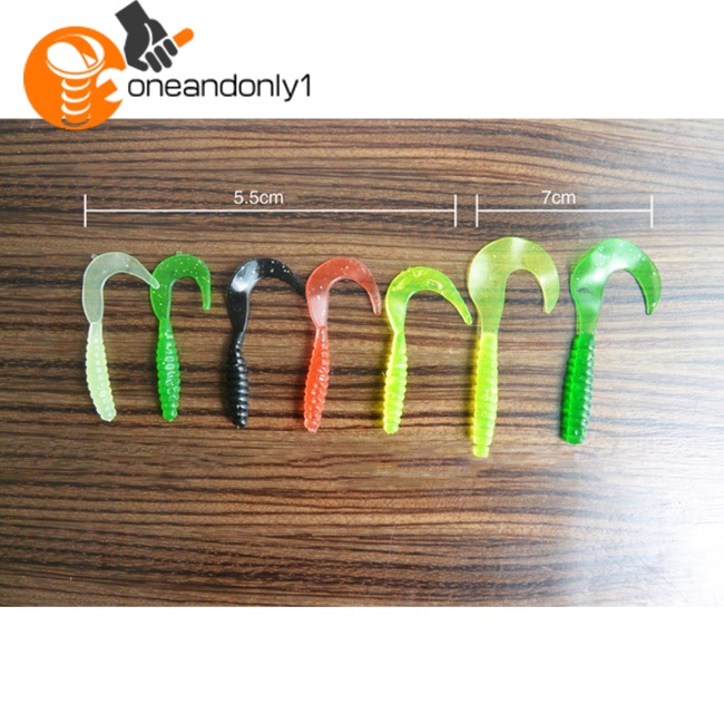 Mồi Giun Cao Su Giả Câu Cá 5 Màu 5.5cm ~ 7cm