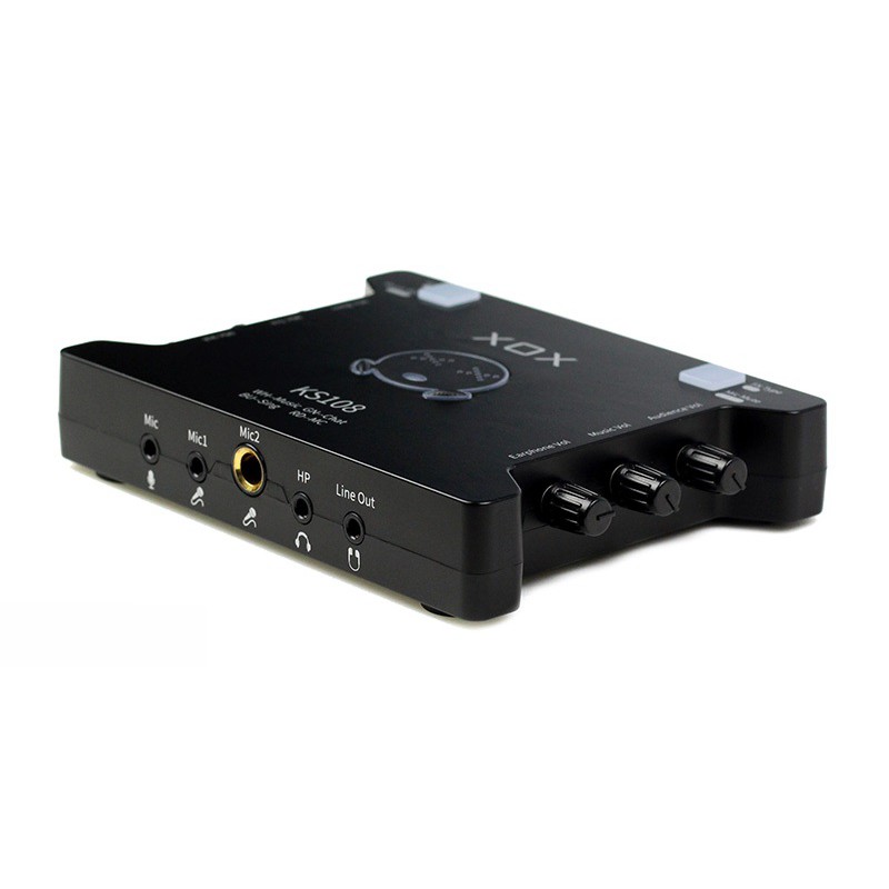 Sound Card XOX KS108 chuyên dùng cho thu âm, hát karaoke, Livestream, Sound card K10 Bản Quốc Tế, Tiếng Anh