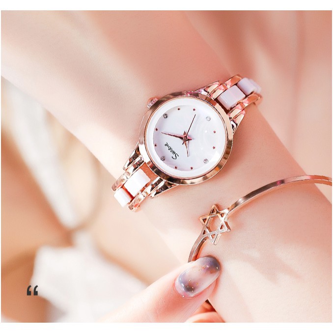 Đồng hồ nữ SHARME mặt nhỏ, dây nhỏ, đính đá, siêu quyến rũ DH09