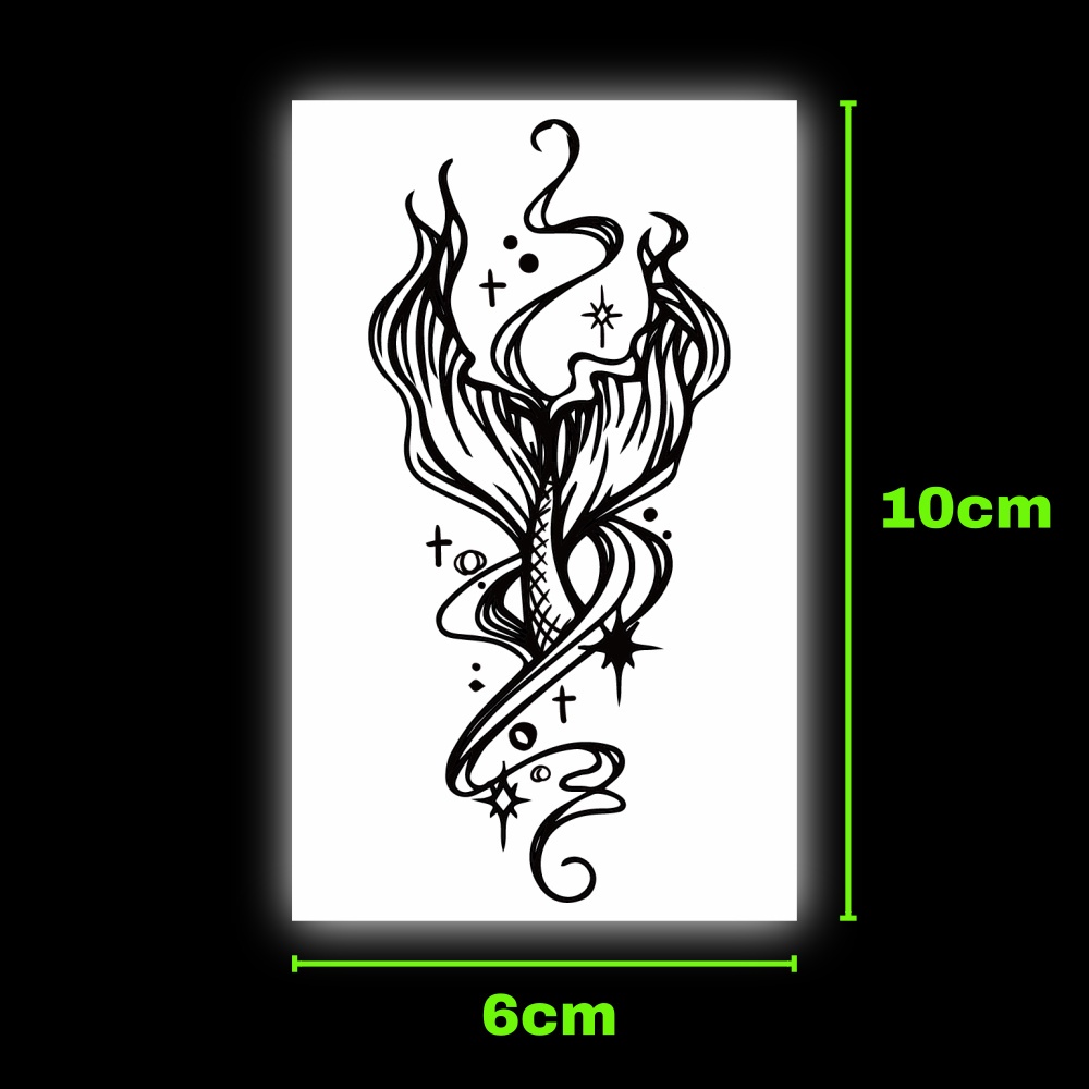 Miếng dán hình xăm tạm thời SAI MAGIC TATTOO 10CM×06CM chống thấm nước lâu trôi lên đến 2 tuần 475