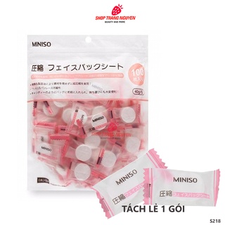 [Lẻ 1 miếng] Mặt nạ giấy nén Miniso Nhật Bản