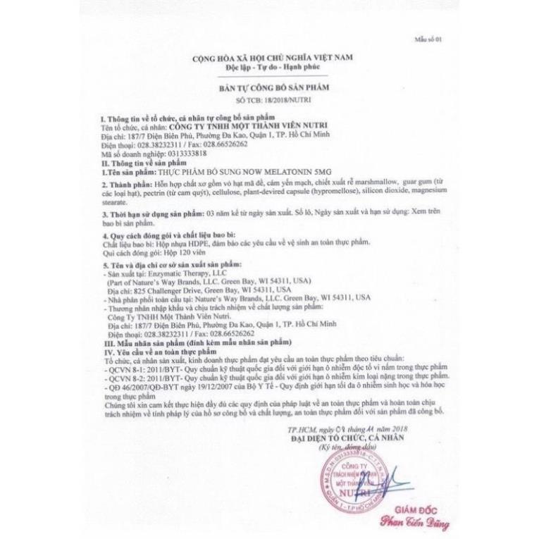 Melatonin Hỗ Trợ Giấc Ngủ Ngon Và Sâu Một Cách Tự Nhiên Không Gây Mệt Now Melatonin 5mg