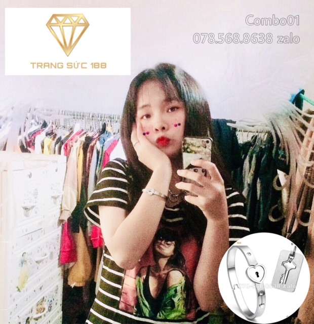 Vòng tay ổ chìa khoá tình nhân | BigBuy360 - bigbuy360.vn