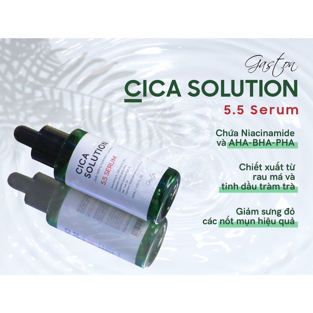 Tinh Chất Ngừa Mụn Làm Dịu Da Gaston Cica Solution 5.5 Serum