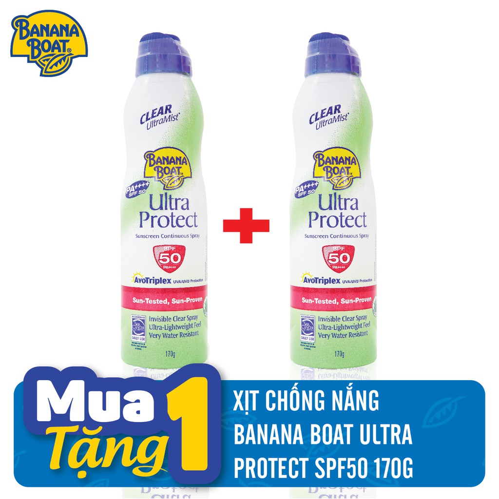 [Tặng 1 Sản Phẩm Cùng Loại] Chai Xịt Banana Boat Chống Nắng ULTRA PROTECT SPF50 170G - 101076822