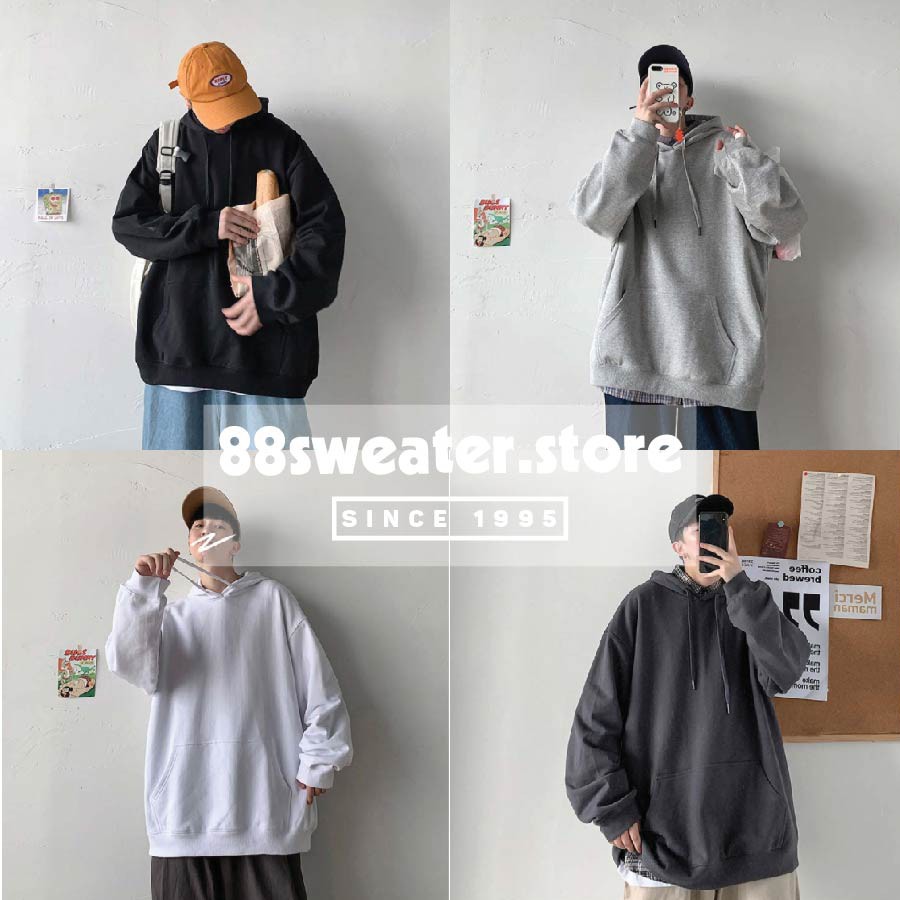 Áo Hoodie Trơn Chống Lạnh Unisex Nam Nữ Chất Nỉ Dày Dặn Siêu Chất | BigBuy360 - bigbuy360.vn
