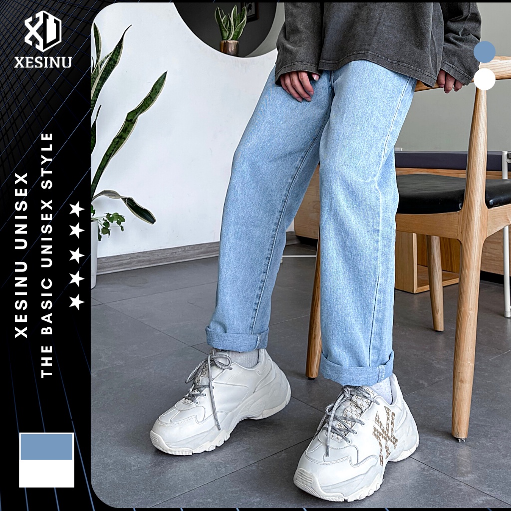 Quần Baggy Nam Jeans Ống Rộng Ống Suông Jeans Baggy
