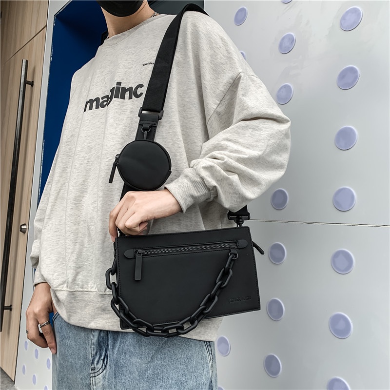 Túi đeo chéo bằng nylon chống thấm nước thời trang Hàn Quốc dành cho nam