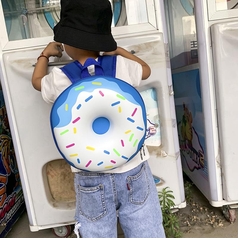 ▫️KIDBLUE▫️ Korean Children Toddler Girl Boy Preschool Backpacks Donut Pattern Kids School Travel Lunch Bags