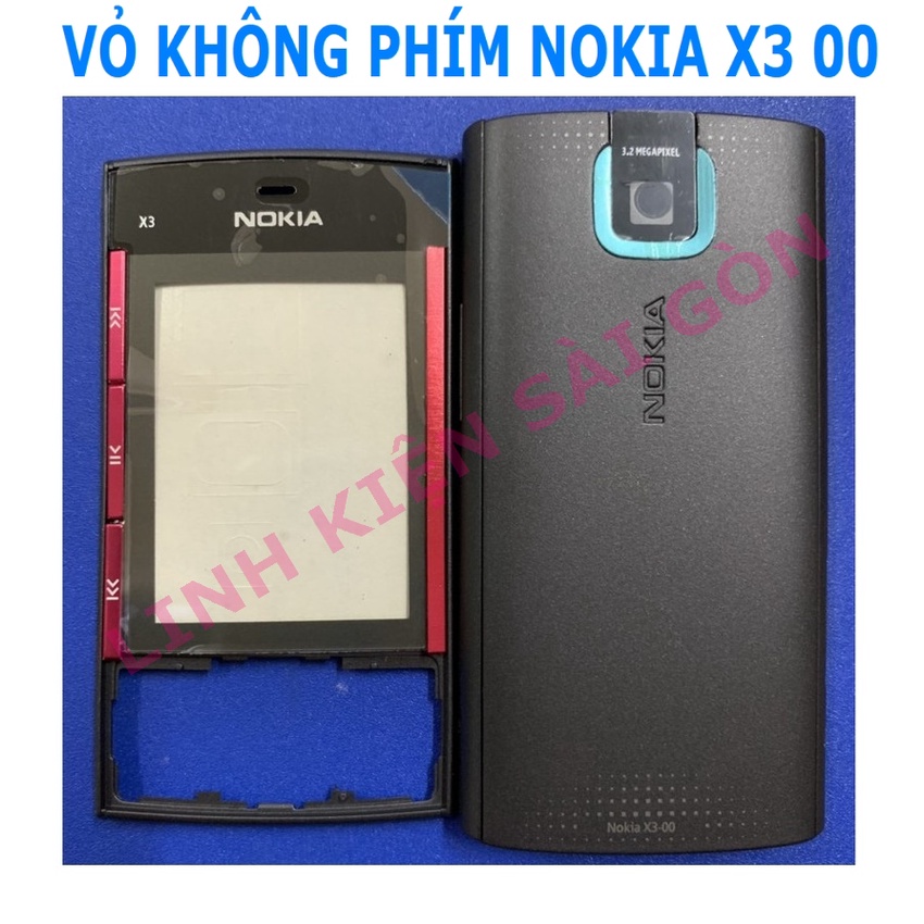 VỎ KHÔNG PHÍM NOKIA X3 00 MÀU ĐEN