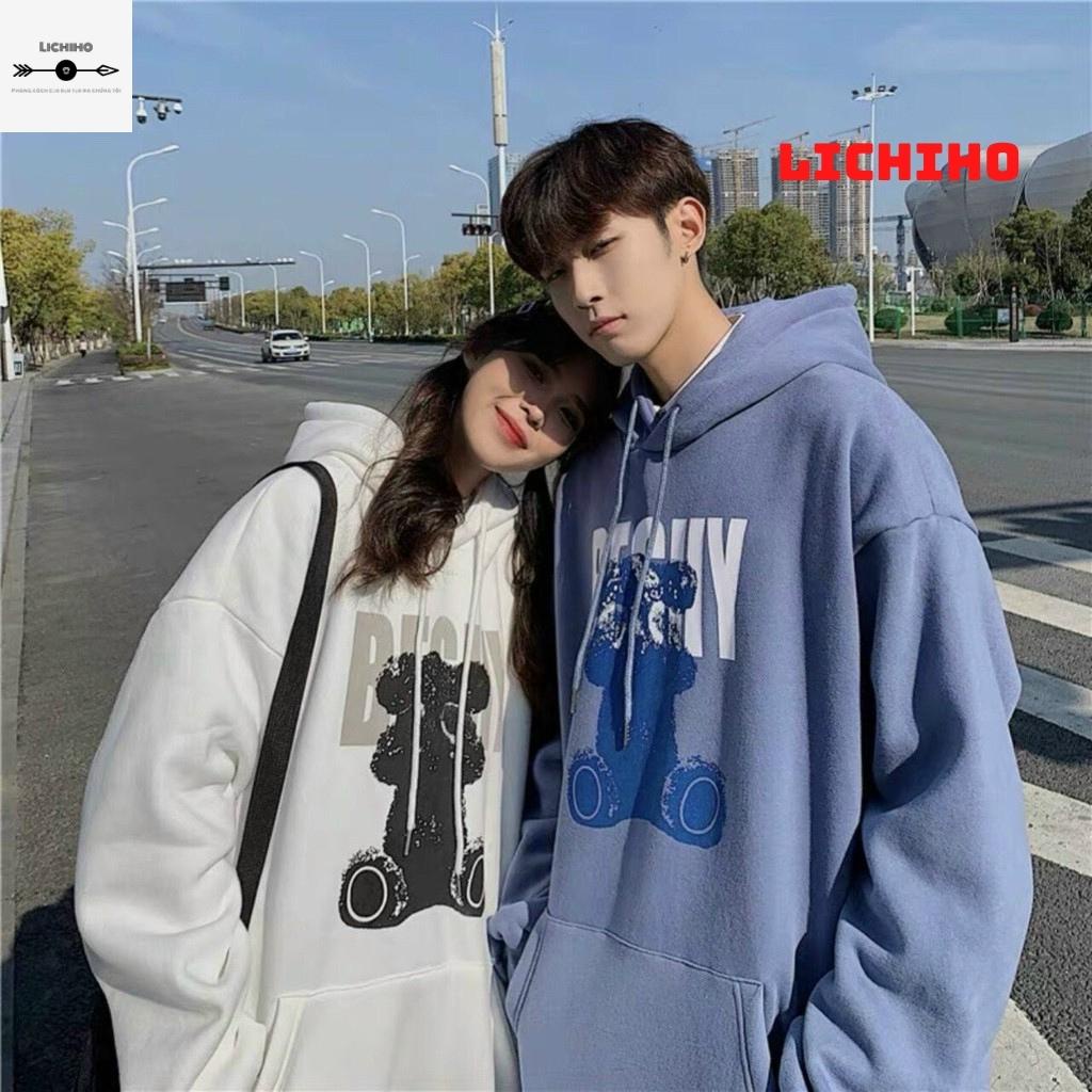 Áo khoác nỉ unisex fom rộng GẤUH AKMN13 LICHIHO jacket hoodie nam nữ streetstyle hottrend rẻ đẹp,mềm mịn | BigBuy360 - bigbuy360.vn