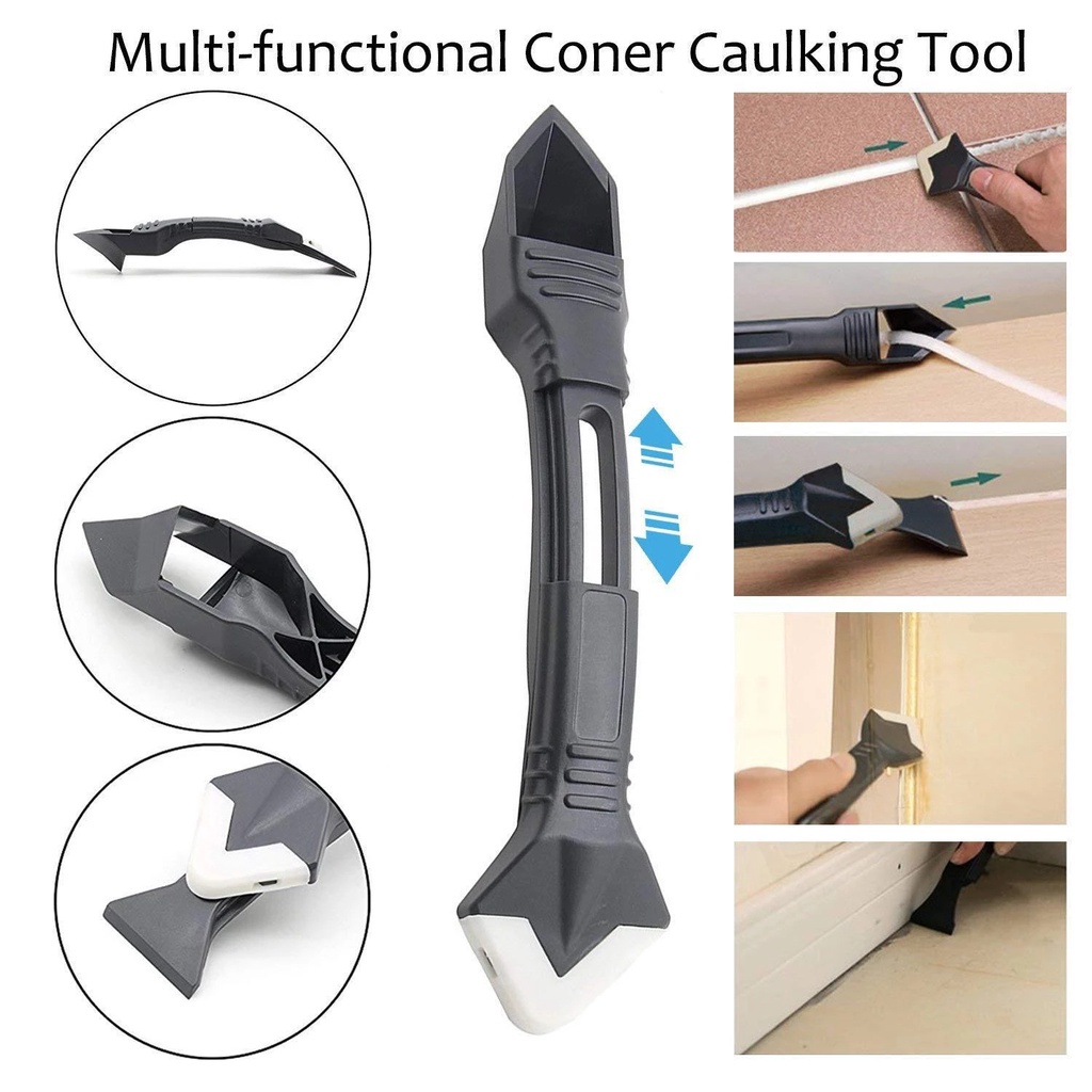 Bộ Dụng Cụ Chà Ron Góc Kính / Góc Cạnh Bằng Silicone 5 Trong 1 Đa Năng