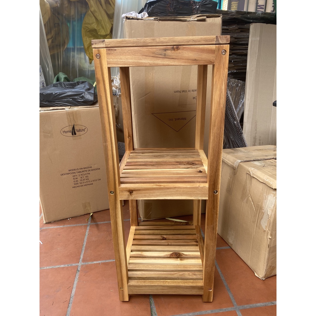 Kệ gỗ tab đầu giường goodwood 3 tầng gỗ tự nhiên trang trí nội thất phòng