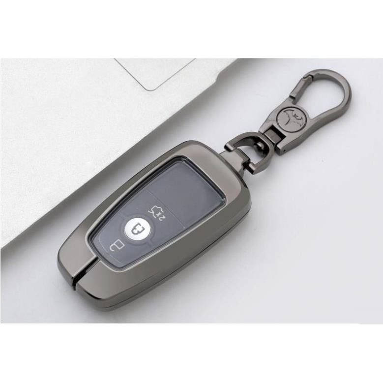 Ốp Chìa Khóa inox Ford Ranger, Everest, Ecosport 2019 -2020 -2021 chìa khóa thông minh