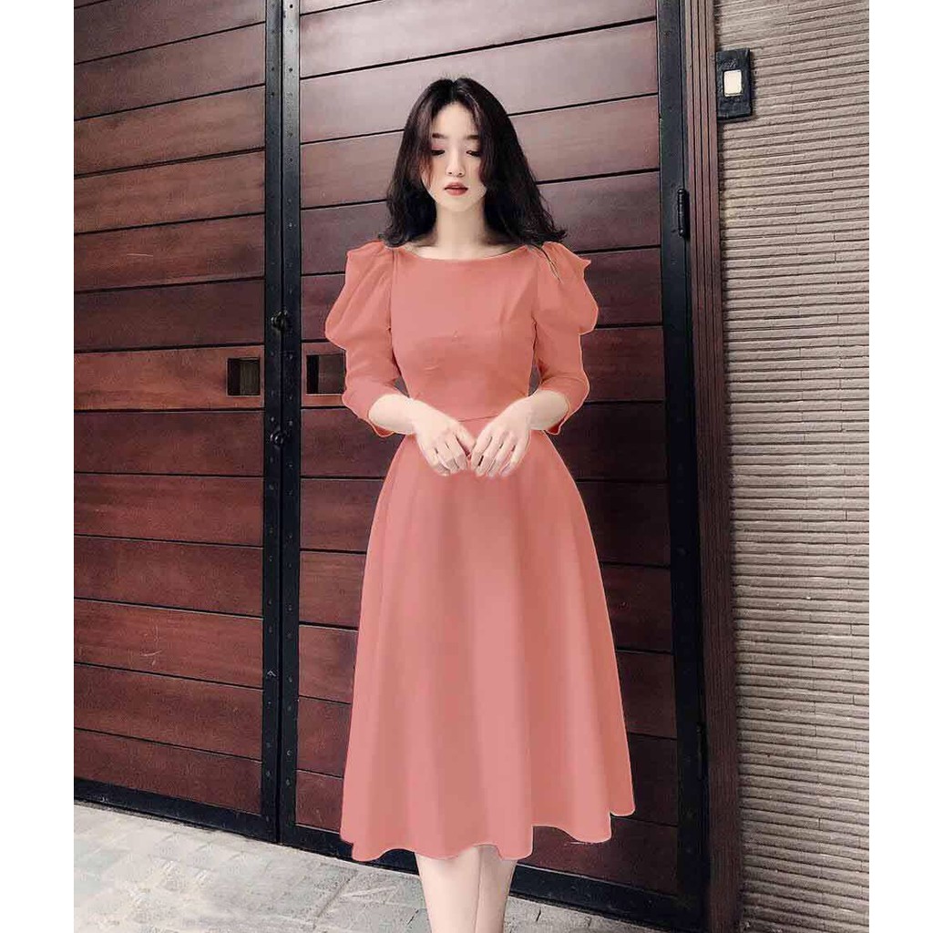 Đầm dạ hội tay nhúng phồng chuẩn mẫu | BigBuy360 - bigbuy360.vn