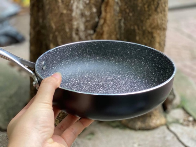 Thanh lý - Chảo Elmich vân đá tự nhiên chống dính đáy từ Opal size 28cm