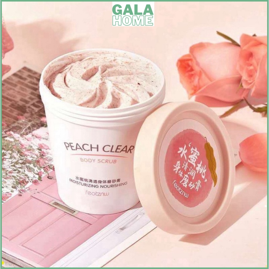 tẩy tế bào chết body đào mini 200g kem tẩy da chết toàn thân GALA HOME