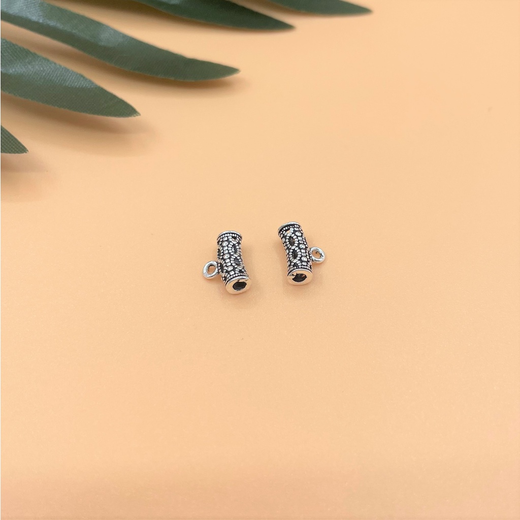 Charm móc treo dạng ống dài - Charm Bạc 925 - Mã CA845
