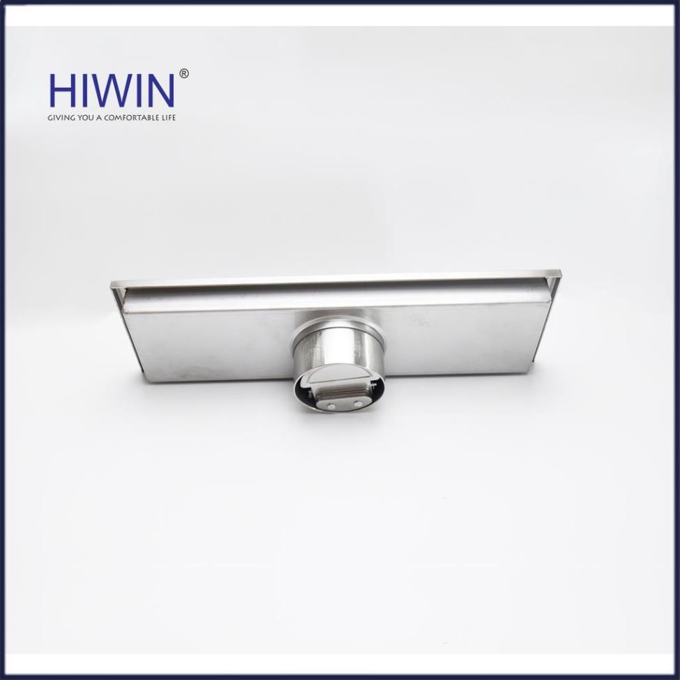 Phễu ga thoát sàn dáng dài thoát nước nhanh inox 304 kích thước 100x300mm HIWIN FD-06