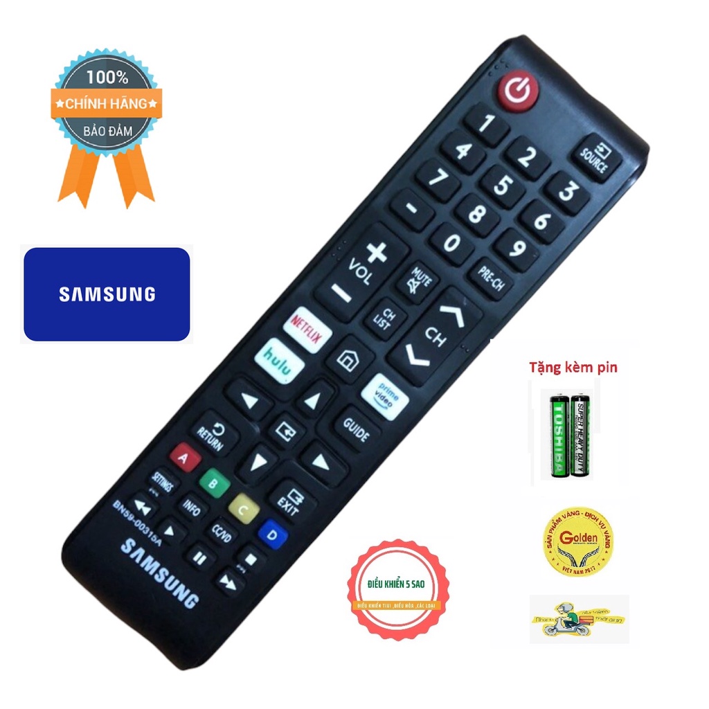 Điều khiển tivi SamSung BN59-00315A smart internet ngắn tốt chính hãng zin theo máy