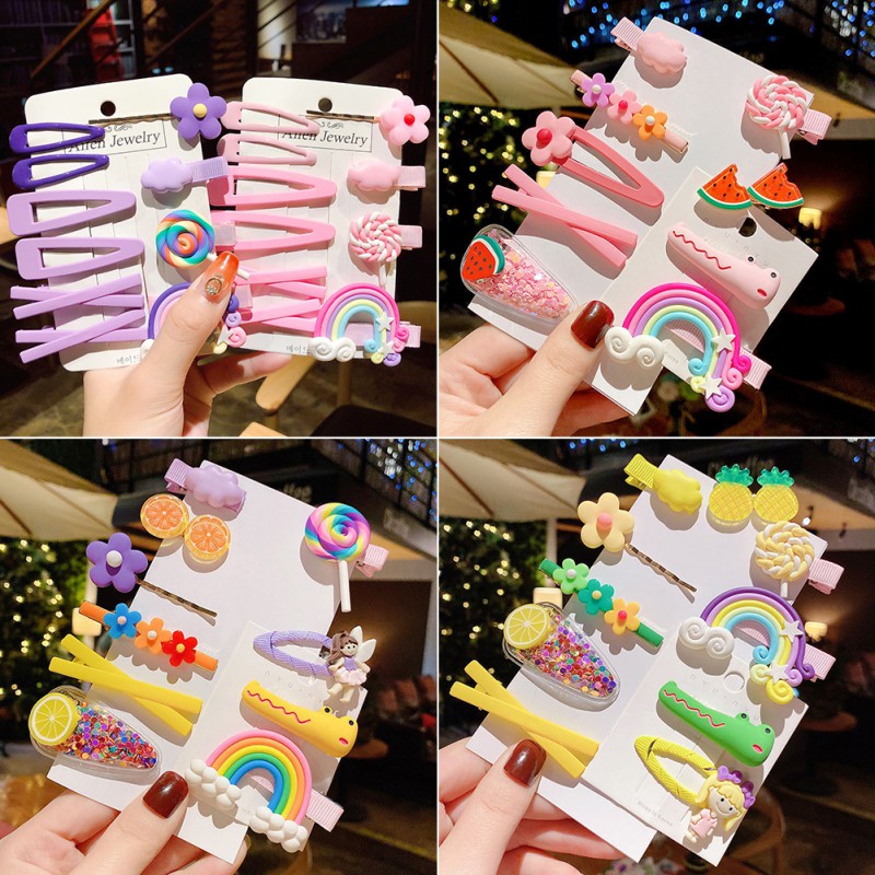 Set 10 Kẹp Tóc Hình Kẹo Mút Dễ Thương Cho Bé Gái