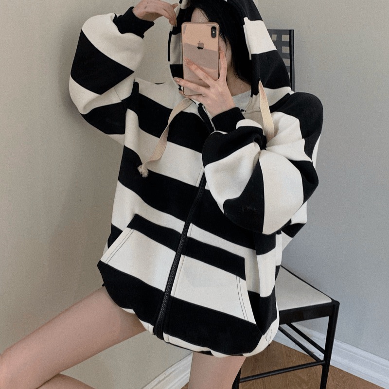 (HCM) Áo khoác thun sọc chống nắng chống tia UV cực tốt HOTTREND siêu xinh xắn thời trang hàn quốc cho các bạn trẻ KME S