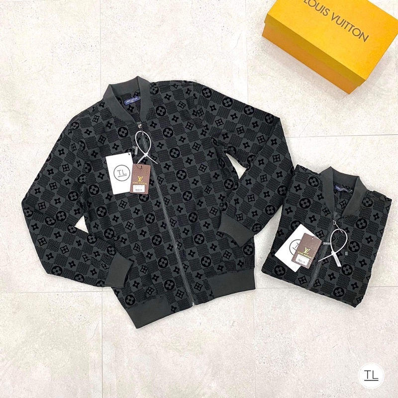Áo Khoác Bomber Nam LV34039 Vân Nhung Thời Trang, Áo Khoác 2 Lớp Nam Nữ - Bin Store