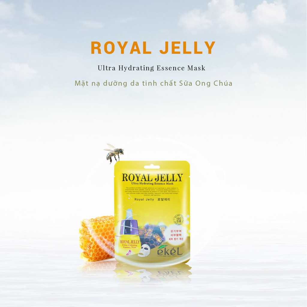 Mặt nạ dưỡng da EKEL Royal Jelly ULtra Hydrating Essence Mask 10 miếng