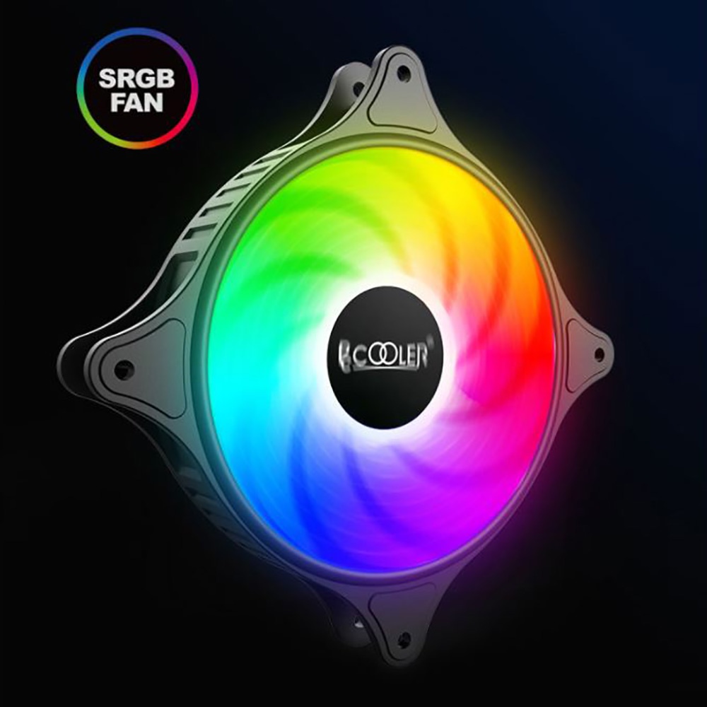 Quạt tản nhiệt PC Cooler S RGB Fan case 12cm Fan Led máy tính 3 Pin và chân Molex