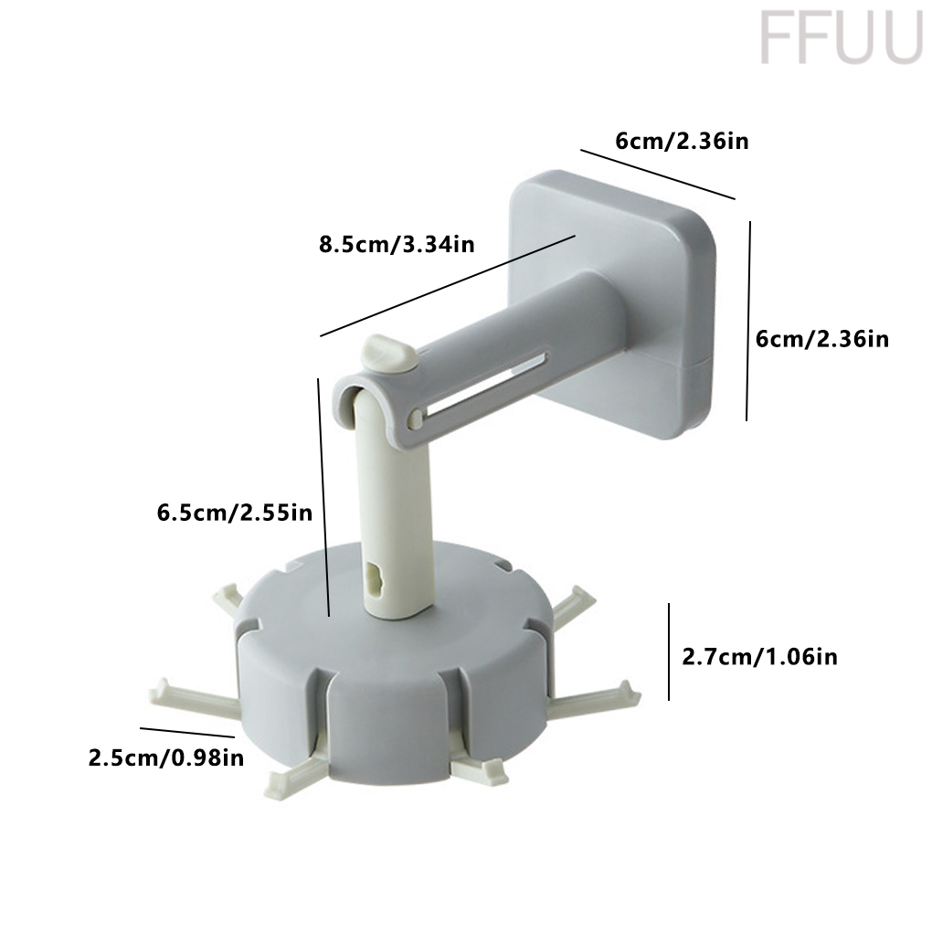 Móc treo đồ đa năng bằng nhựa có thể xoay 360 độ tiện dụng cho phòng bếp/nhà tắm
