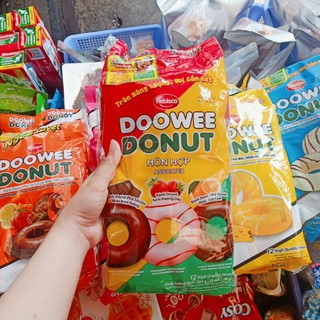 Bánh Dowee Donut 3 vị Sô cô la, Dâu, Cam Rebisco (12 cái)