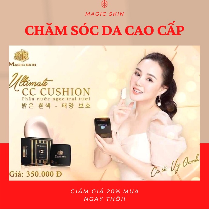 PHẤN NƯỚC NGỌC TRAI CĂNG BÓNG MAGIC SKIN Ultimate CC Cushion 3 in 1