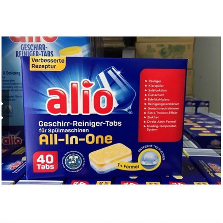 [TRỢ GIÁ THƯƠNG HIỆU] Viên rửa bát Alio All in one 40 viên ( Đức )