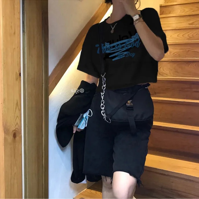 Áo Thun Ngắn Tay Dáng Rộng Thiết Kế Độc Đáo Cho Nữ JL-TX-43