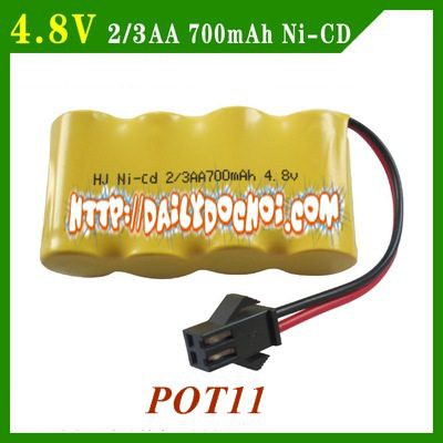 POT11 PIN SẠC 4,8V DUNG LƯỢNG 700MAH