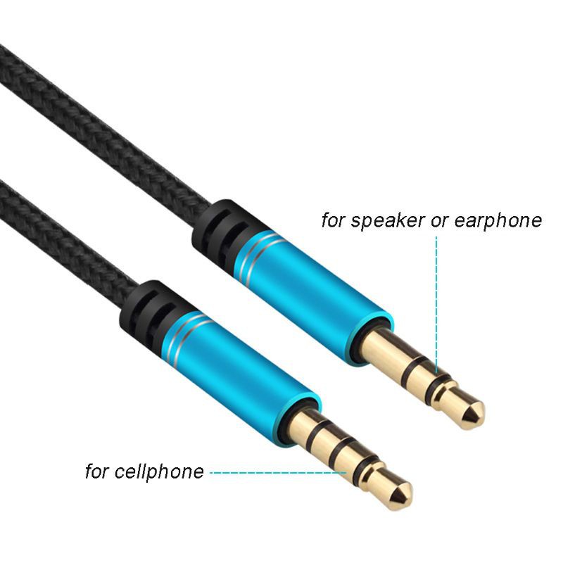 KOK 3.5mm Male to Male Audio Cable Headphone Cord With Microphone Volume Control for Samsung Huawei Xiaomi Smartphone Tablet Headphone Speaker Car AUX