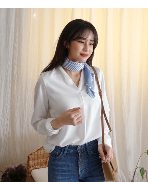 Khăn lụa vuông 70x70 turban quàng cổ,áo khăn yếm bandana thời trang đội đầu in sọc - Maben