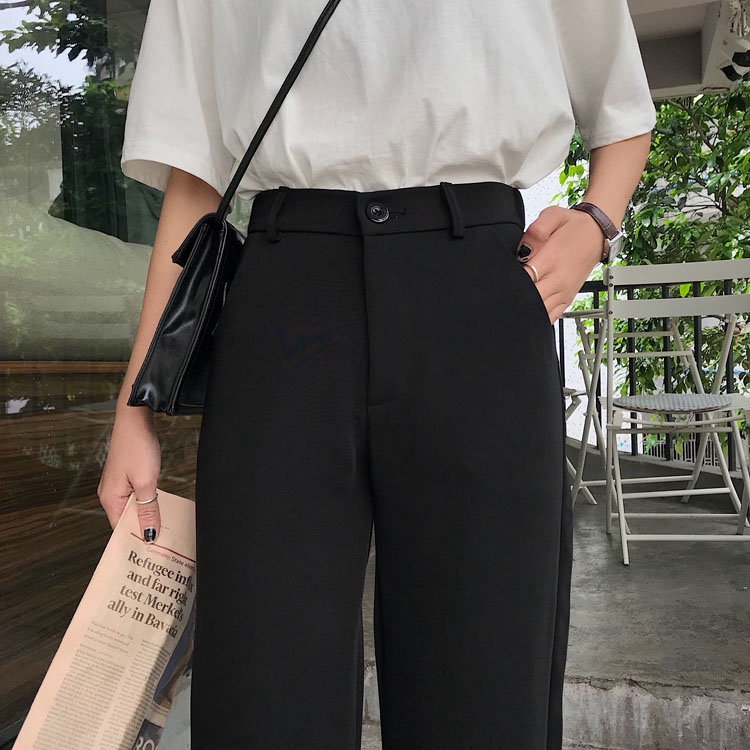 Quần dài ống đứng màu đen phong cách 30614