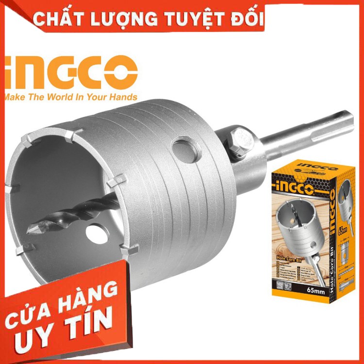 Mũi khoan lỗ khoét lỗ tường bê tông 65mm Total TAC430651 Ingco HCB0651 nguyên zin nhé các bác